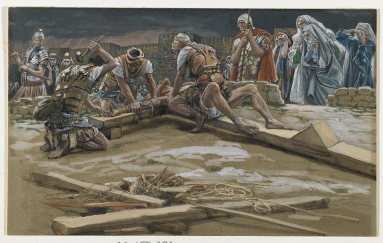 Jesus Is Nailed to the Cross — James Tissot